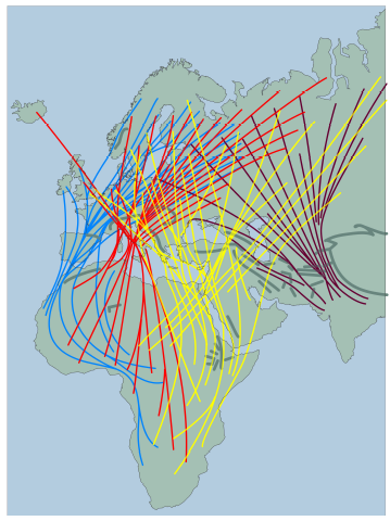 Figur 2. Kart Trekkruter Verden